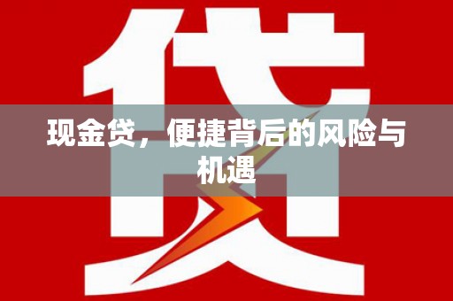 遵化现金贷，便捷背后的风险与机遇
