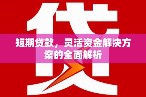 遵化短期贷款，灵活资金解决方案的全面解析