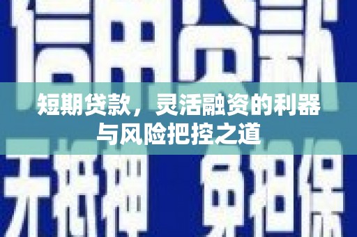 遵化短期贷款，灵活融资的利器与风险把控之道