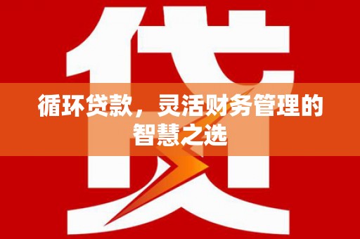 遵化循环贷款，灵活财务管理的智慧之选