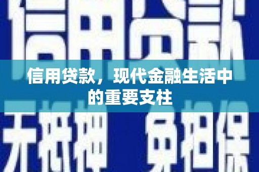 遵化信用贷款，现代金融生活中的重要支柱