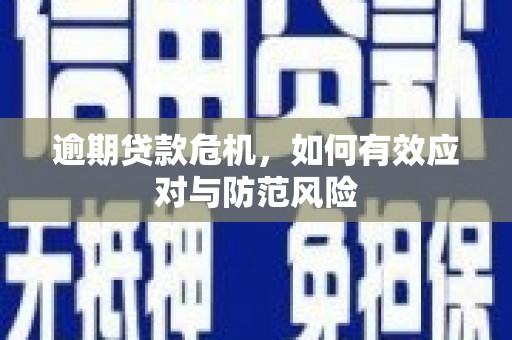 遵化逾期贷款危机，如何有效应对与防范风险