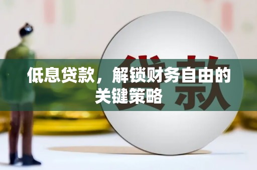 遵化低息贷款，解锁财务自由的关键策略