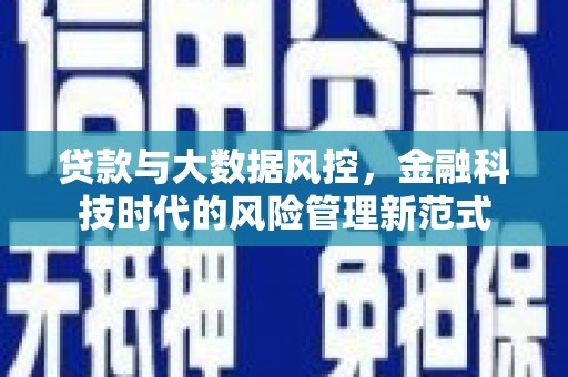 遵化贷款与大数据风控，金融科技时代的风险管理新范式