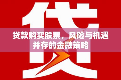 遵化贷款购买股票，风险与机遇并存的金融策略