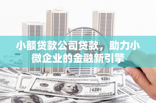 遵化小额贷款公司贷款，助力小微企业的金融新引擎