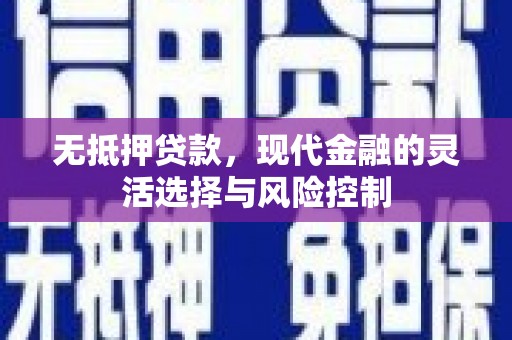 遵化无抵押贷款，现代金融的灵活选择与风险控制