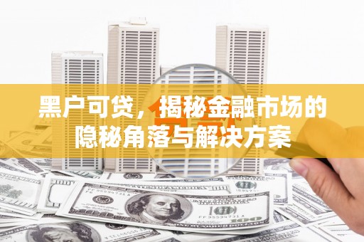 遵化黑户可贷，揭秘金融市场的隐秘角落与解决方案