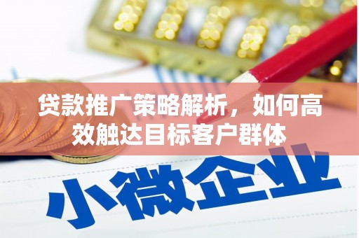 遵化贷款推广策略解析，如何高效触达目标客户群体