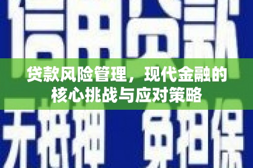 遵化贷款风险管理，现代金融的核心挑战与应对策略