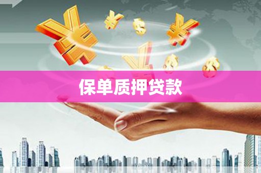 遵化保单质押贷款