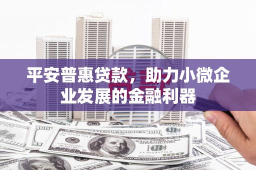 遵化平安普惠贷款，助力小微企业发展的金融利器