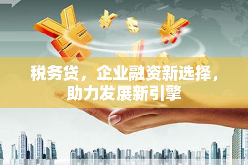 遵化税务贷，企业融资新选择，助力发展新引擎