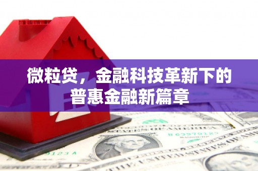 遵化微粒贷，金融科技革新下的普惠金融新篇章