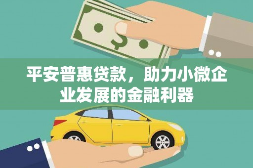 遵化平安普惠贷款，助力小微企业发展的金融利器